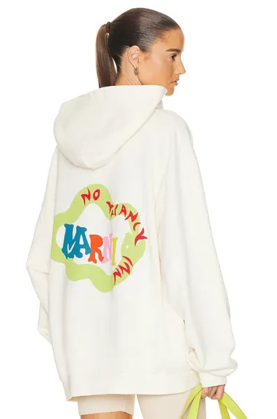 Свитер Marni X No Vacancy Inn Branding Snake Hoodie In Limestone, цвет Limestone