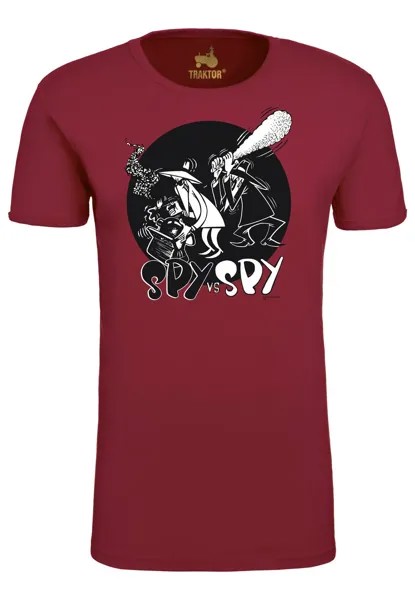 Футболка с принтом SPY VS SPY LOGOSHIRT, цвет bordeaux rot