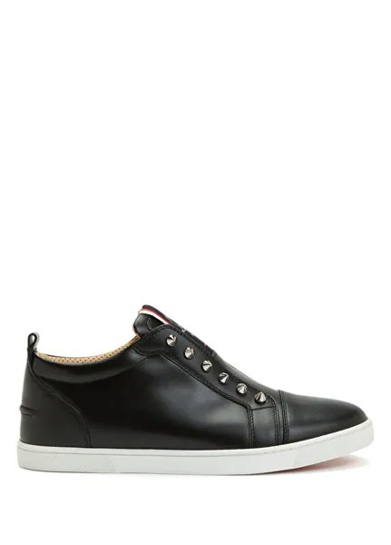 Мужские кожаные кроссовки с логотипом Christian Louboutin, черный