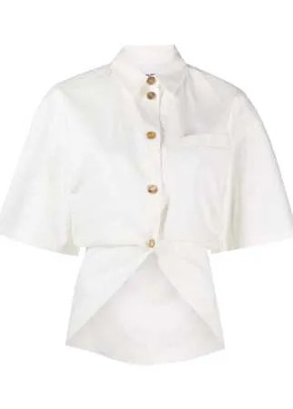 AMBUSH рубашка с асимметричным подолом и укороченными рукавами
