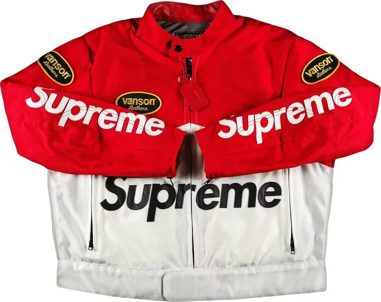 Куртка Supreme x Vanson Leathers Cordura Jacket 'Red', красный