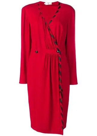Valentino Pre-Owned платье на пуговицах с V-образным вырезом