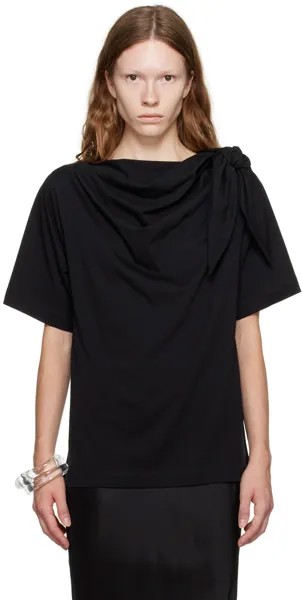 Черная футболка с узлом Dries Van Noten