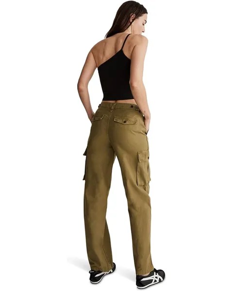 Брюки Madewell Garment-Dyed Low-Slung Straight Cargo Pants, цвет Classic Olive