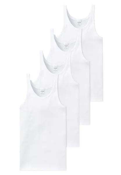 Майка Schiesser/Tanktop Cotton Essentials Feinripp, белый