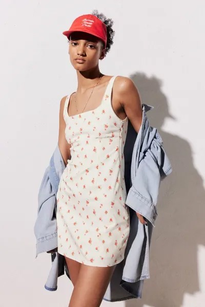 Платье из джерси с отделкой пико H&M, бежевый