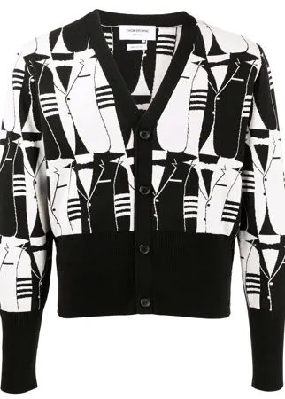 Thom Browne кардиган вязки интарсия