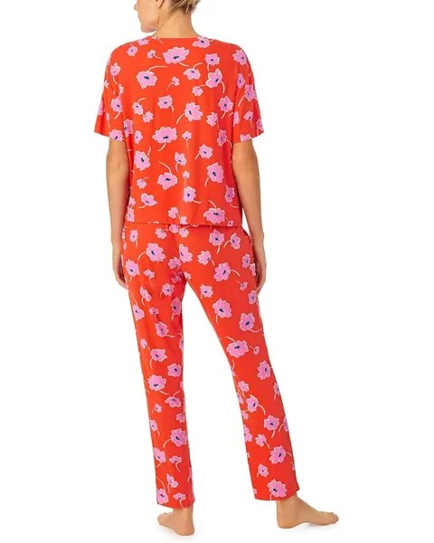 Пижамный комплект Sanctuary Short Sleeve Tee Cropped PJ Set, цвет Red Floral