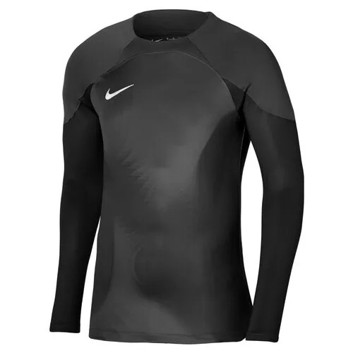 Лонгслив NIKE, размер L, черный, серый