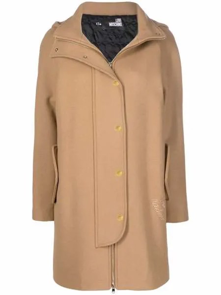 Love Moschino пальто на молнии с капюшоном