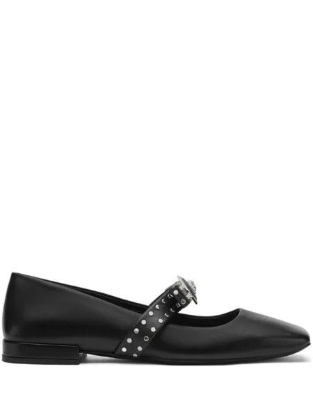 Versace балетки Gianni Ribbon, черный