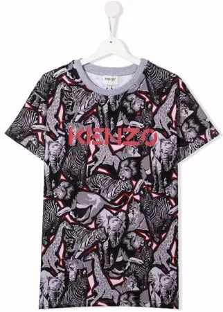 Kenzo Kids футболка с принтом Jungle