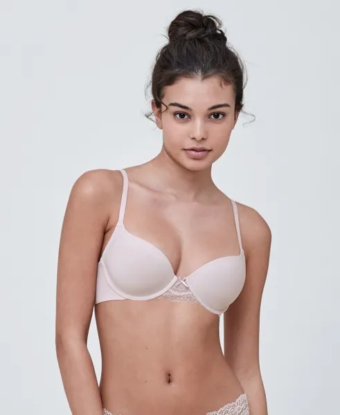 SKARLETT BLUE Romance Pink MINX Кружевной трансформер-футболка на косточках Бюстгальтер 34DD NWT