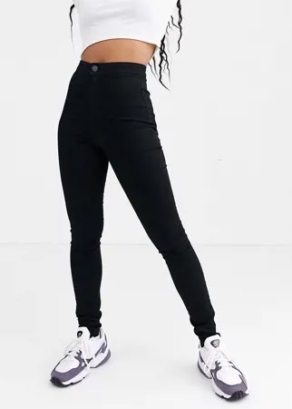 Черные моделирующие джинсы скинни с завышенной талией Noisy May-Черный