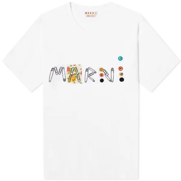 Футболка Marni Logo Patchwork Tee