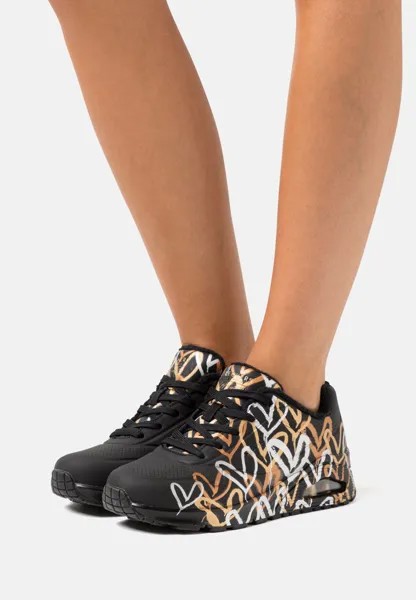 Кеды Skechers Uno, черный/разноцветный металлик