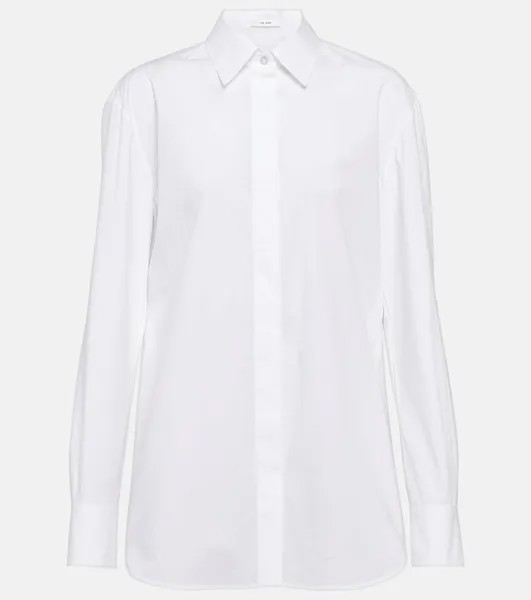 Рубашка derica из хлопкового поплина The Row, белый
