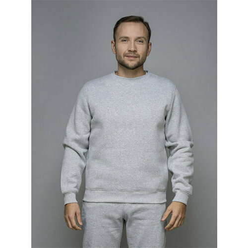 Свитшот Uzcotton, размер 64-66\5XL, , grey melange