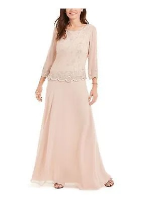 JKARA Женское розовое торжественное платье с асимметричным краем и рукавом 3/4, розовое вечернее платье 10