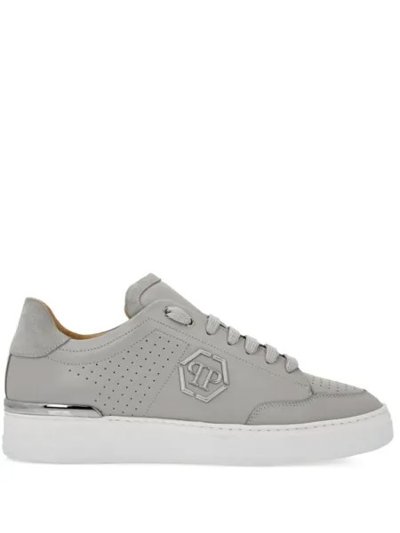 Philipp Plein кеды с логотипом Hexagon, серый