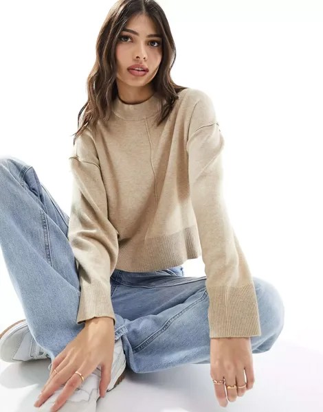 Бежевый джемпер со швом Vero Moda