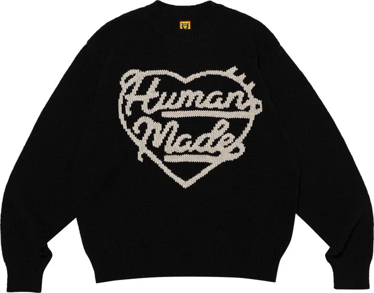 Свитер Human Made Low Gauge Knit 'Black', черный