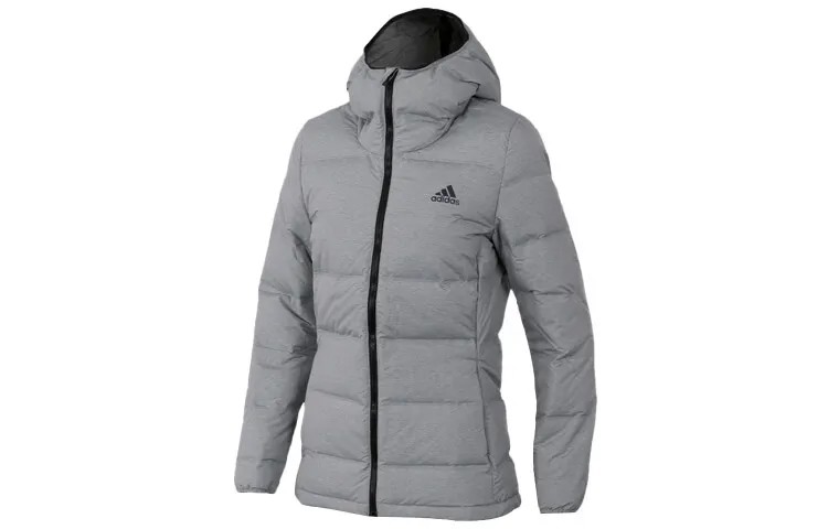 Пуховик женский серый Adidas
