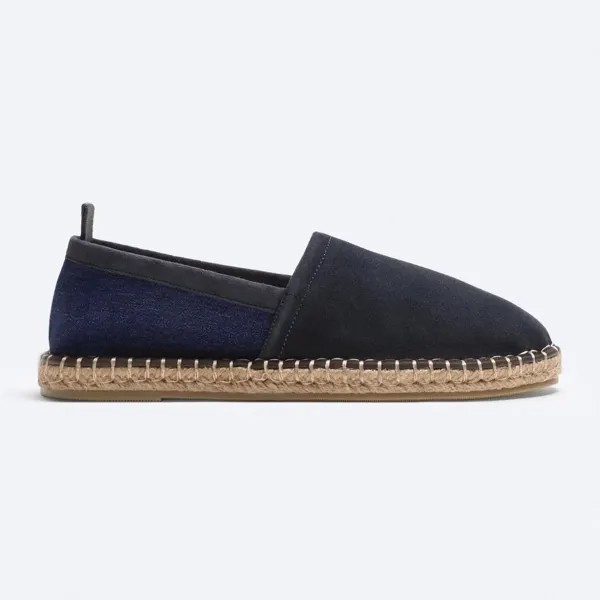 Эспадрильи Zara Suede, темно-синий