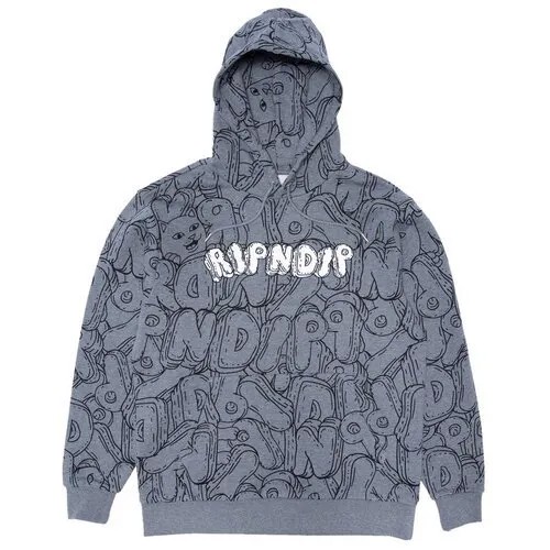 Толстовка RIPNDIP Bubble Bobble Hoodie Charcoal Heather / L