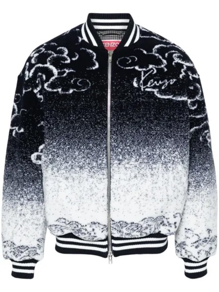 Kenzo жаккардовый бомбер, синий