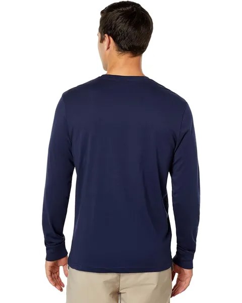 Футболка U.S. POLO ASSN. Long Sleeve Vertical 1890 Print Tee, цвет Classic Navy