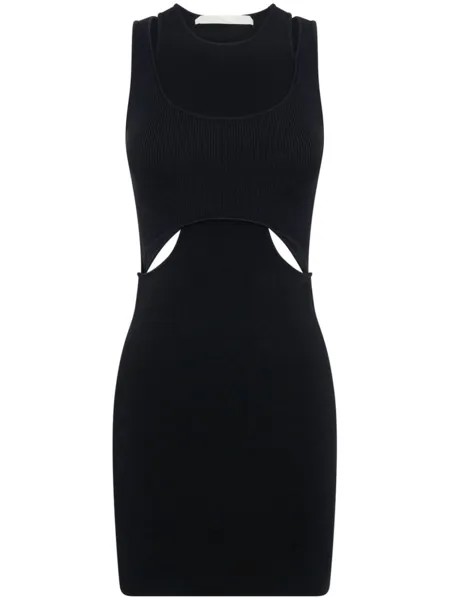 Dion Lee многослойное платье мини с вырезами, черный