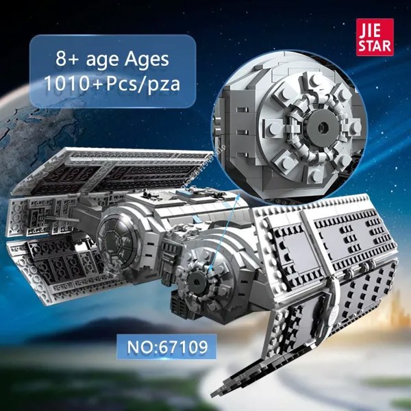 Tie Bomber Space Wars, 1010 шт., детские игрушки для мальчиков JIESTAR 67109, мини-конструкторы, строительный комплект для взрослых, модель