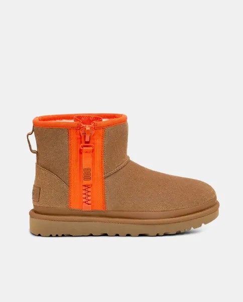 Женские угги Classic Mini Zipper с застежкой-молнией UGG, коричневый