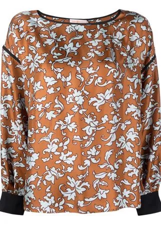 Tory Burch блузка с длинными рукавами и цветочным принтом