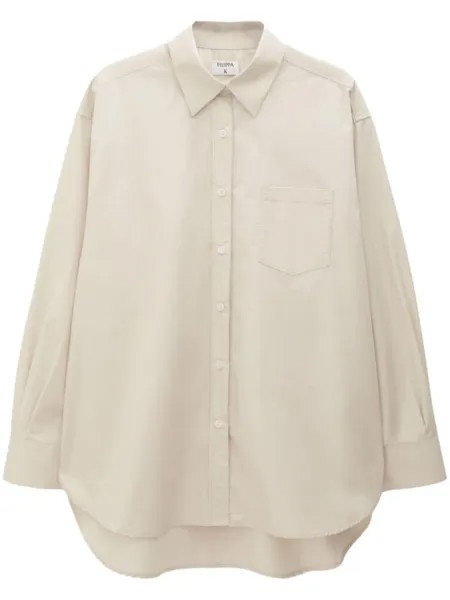Filippa K рубашка Sammy из органического хлопка, нейтральный цвет