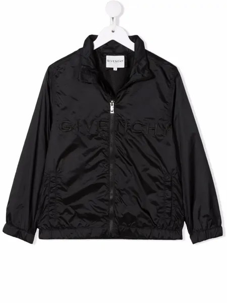 Givenchy Kids куртка на молнии с вышитым логотипом
