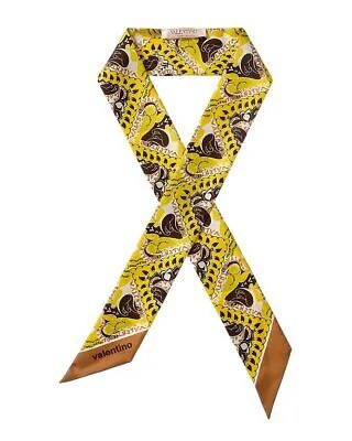 Женский шелковый шарф Valentino, желтый