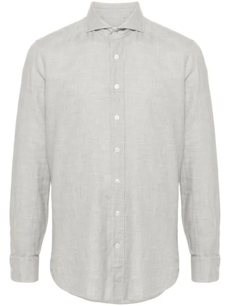 Lardini рубашка с распашным воротником, серый
