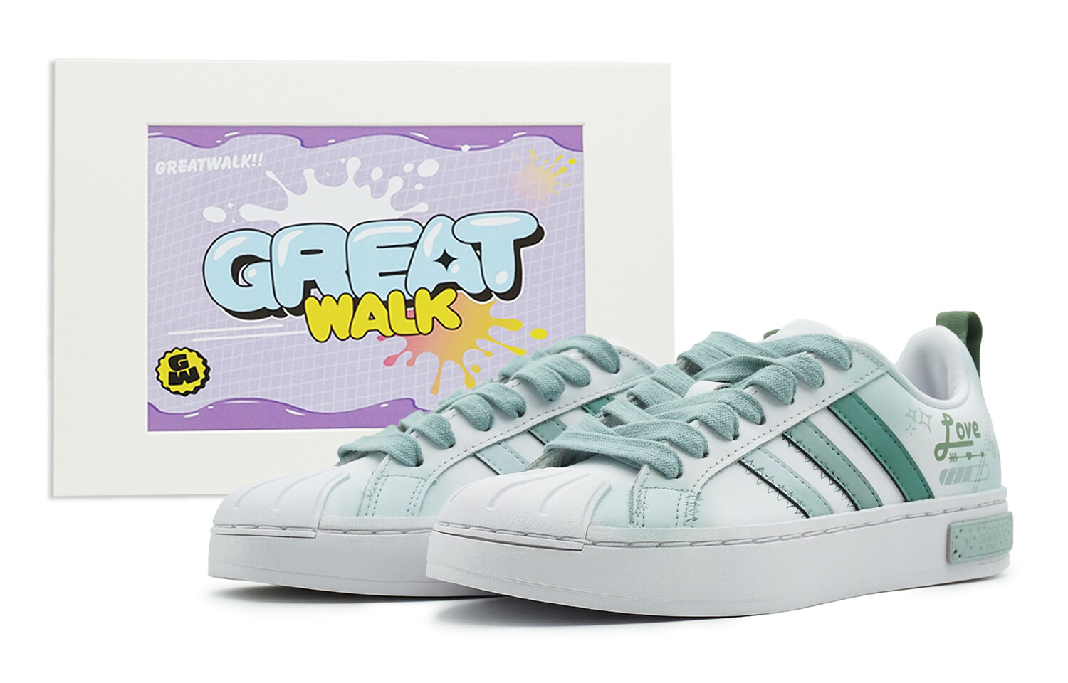 Кроссовки adidas neo Streetcheck Skateboarding Shoes Women's Low-top White/green, зеленый