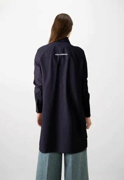 Блузка на пуговицах IKONIK TUNIC SHIRT KARL LAGERFELD, черный