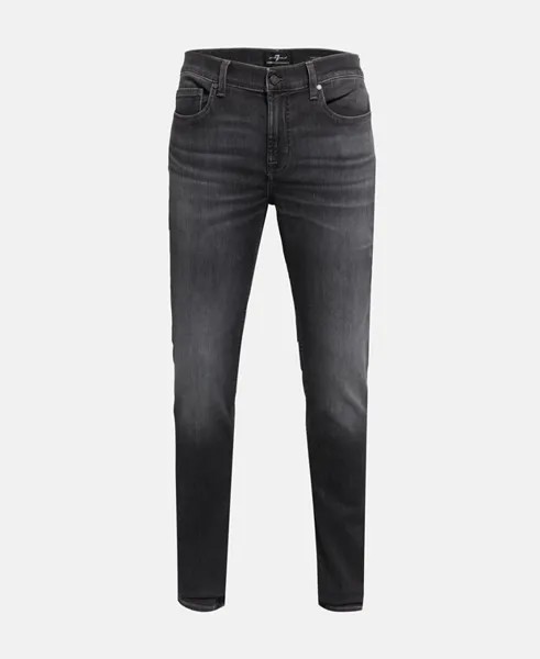 Джинсы узкого кроя 7 for all Mankind, серый