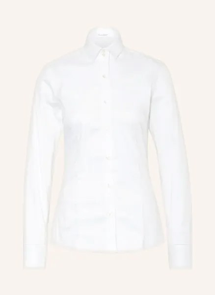 Блузка-рубашка с жемчугом Soluzione, белый