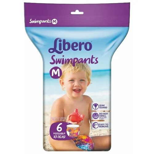 Libero трусики Swimpants M (10-16 кг) 6 шт.