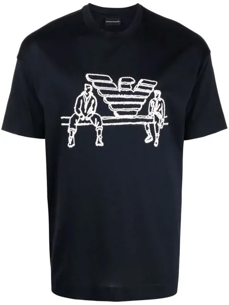 Emporio Armani футболка с вышивкой