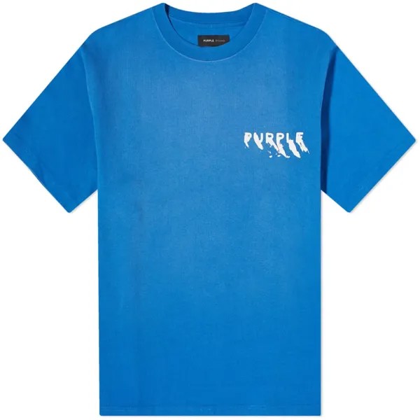 Рваная Футболка из плотного джерси Purple Brand, синий