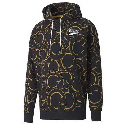 Puma Club Aop Fleece Pullover Hoodie Mens Size S Повседневная верхняя одежда 598791-01