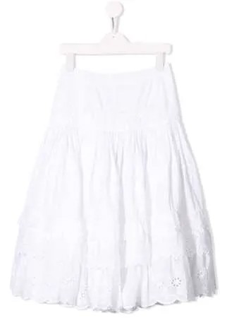 Dolce & Gabbana Kids юбка с кружевной отделкой