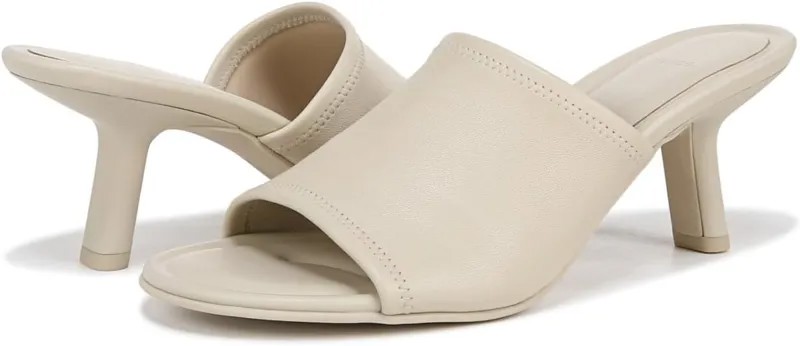 Туфли Vince Joan Open Toe Heeled Mules, цвет Moonlight White Leather