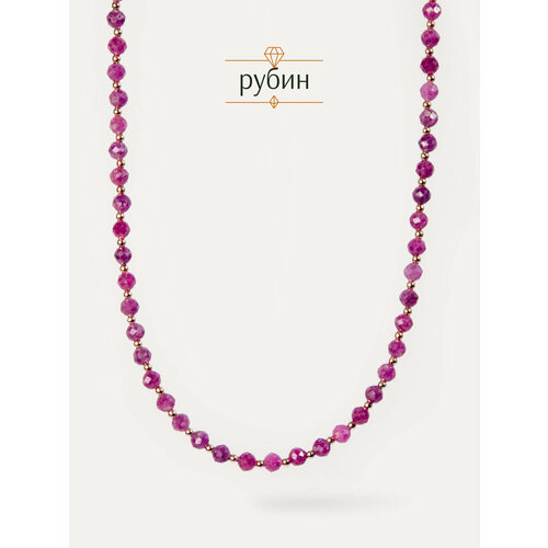 Чокер BL Jewelry Lounge, турмалин, хризоколла, жемчуг пресноводный культивированный, лабрадор, лазурит, аквамарин, гранат, амазонит, агат, топаз, цитрин, корунд, малахит, берилл, длина 35 см, красный